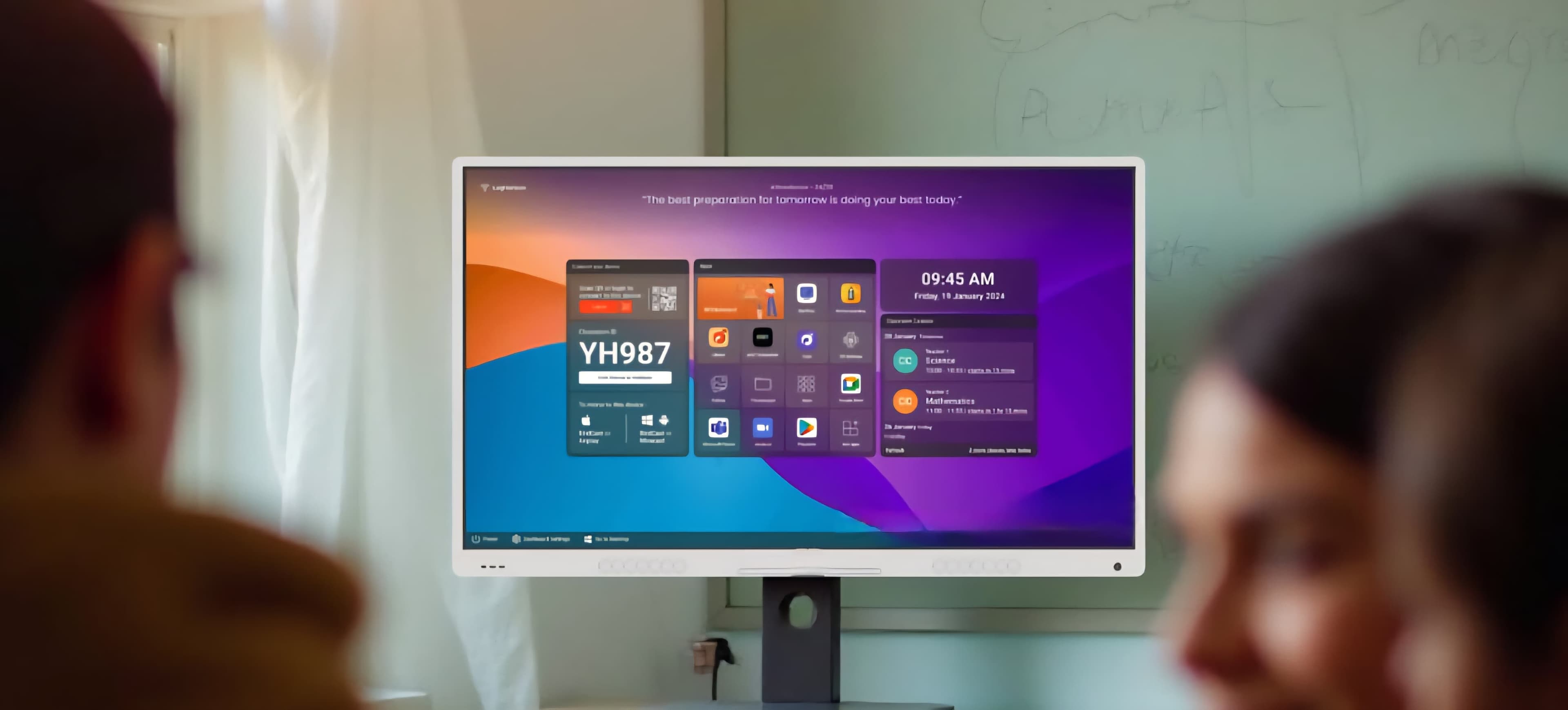 Modern classroom with Nitek interactive panels
