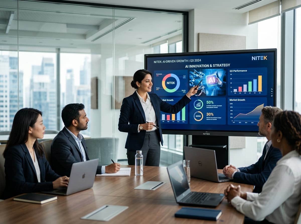 The Boardroom Display That Thinks on Its Feet: 3 Android 16 AI Features on the Nitek Prime Built for Corporate Presenters