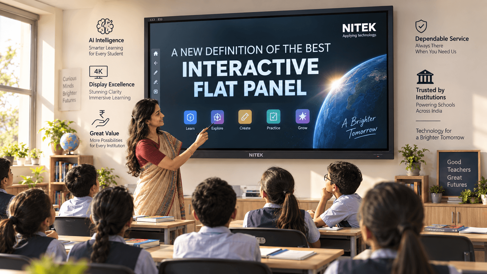 Announcing Nitek’s One of a Kind- AI Learning Ecosystem: Redefining the Best Interactive Flat Panel in India (2026)