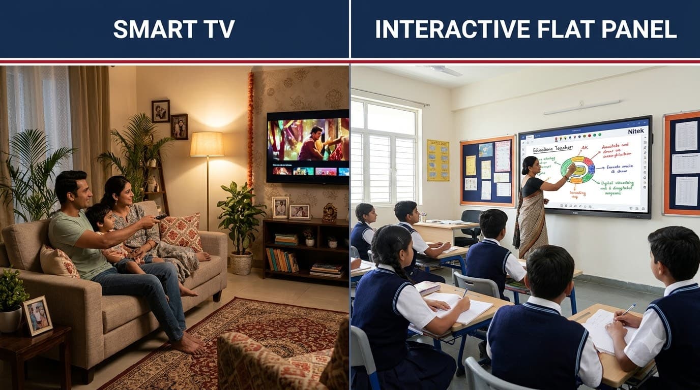 What is the Difference Between a Smart TV and an Interactive Flat Panel?